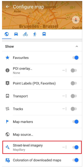 Mapillary plugin Android