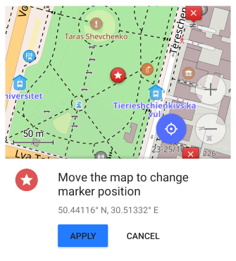Action Change position UI Android