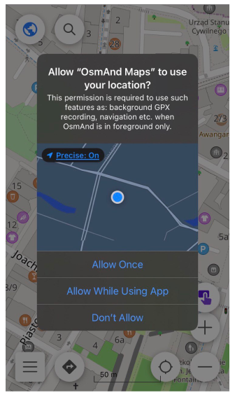 Precise location iOS