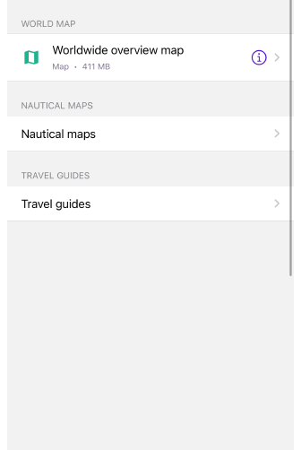 Download map menu iOS