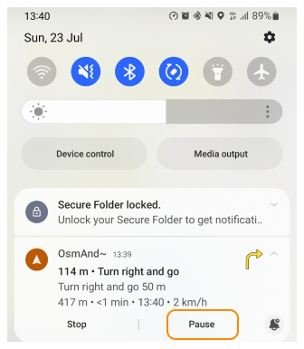 Notification screen Android