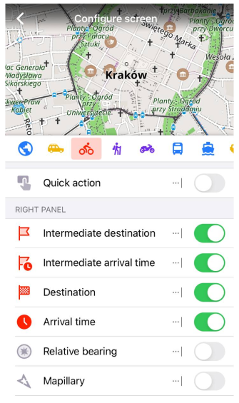 Profiles Configure screen Settings iOS