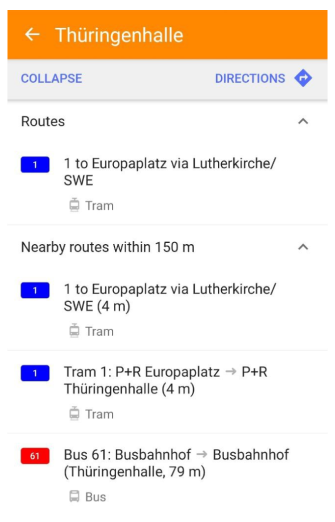 Public transport Routes Android