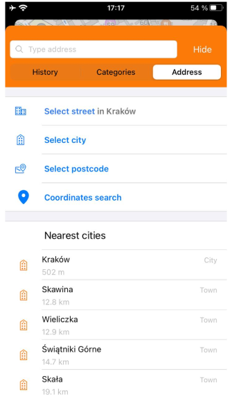 Search Street iOS