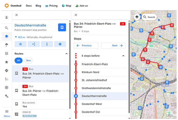 Public Transport Stops