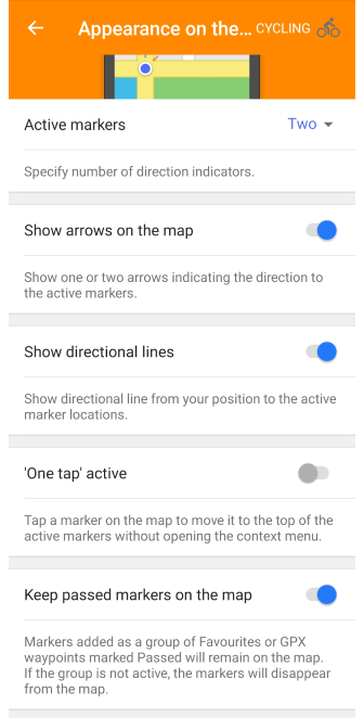 المظهر على الخريطة