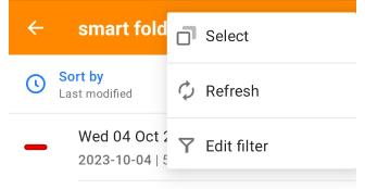 My places Managing Smart Foldersn Android