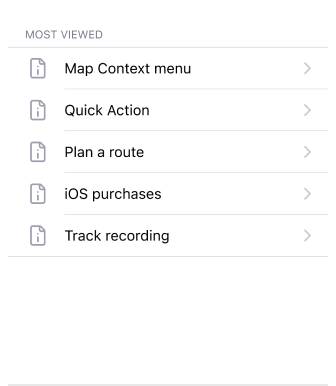 قائمة الخرائط على iOS