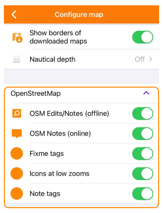 طبقة تعديل OSM iOS