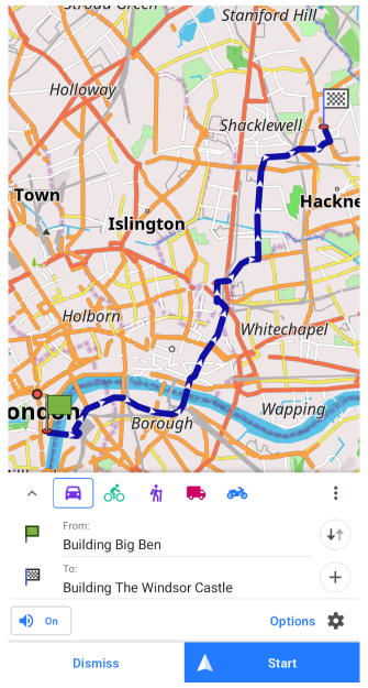 بدء الملاحة على أندرويد