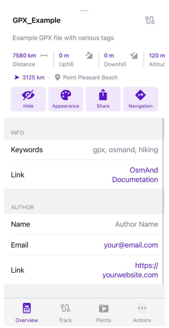 وصف المسار في iOS