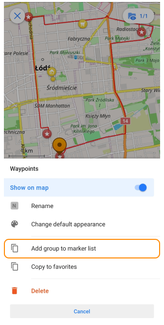 GPX إلى علامات 3