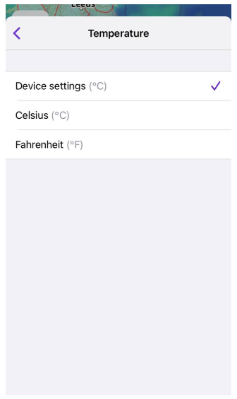 إعدادات الطقس iOS 2