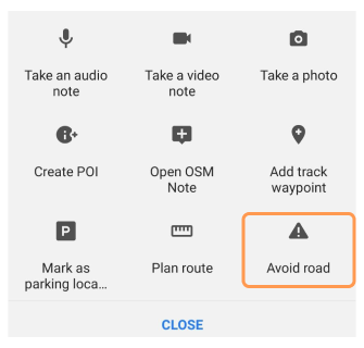 Avoid road on the map Android