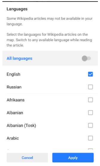 Setting a preferred language on Android