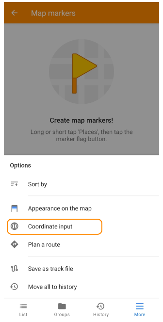 Coordinate input how to find