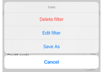 Custom POI delete iOS