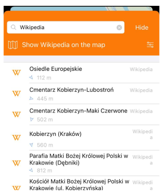 Wikipedia category on iOS