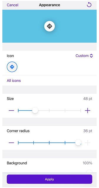 Map Button Appearance