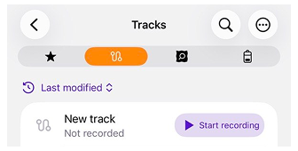 My places tracks seach function iOS