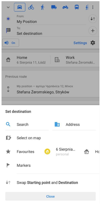Navigation menu Android 2