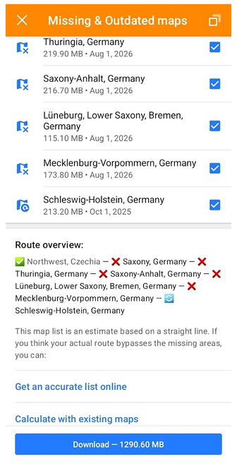 Message no maps when building navigation Android 5