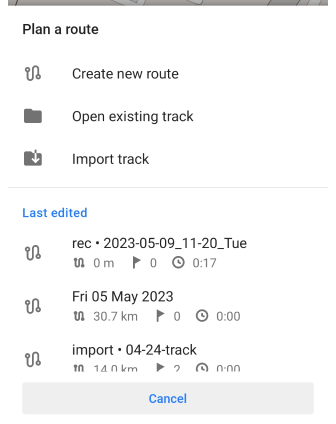 Plan a route android