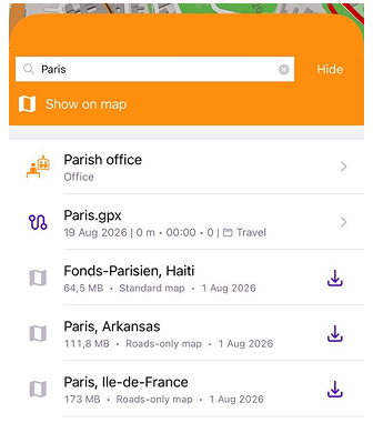 Search POI iOS