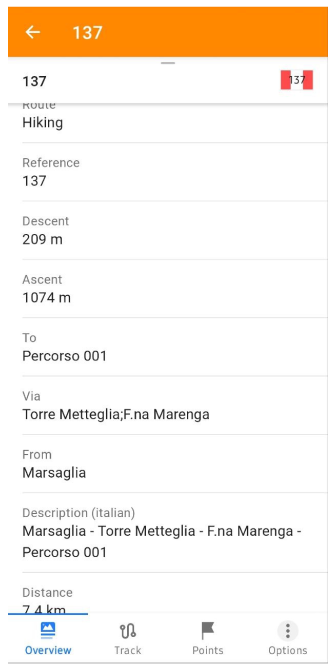 Routes tags Android