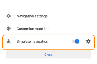 Simulate navigation Android