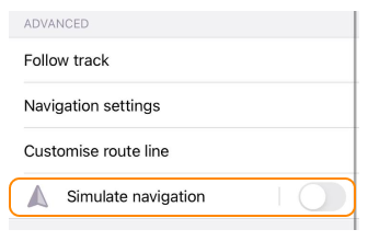 Simulate navigation ios