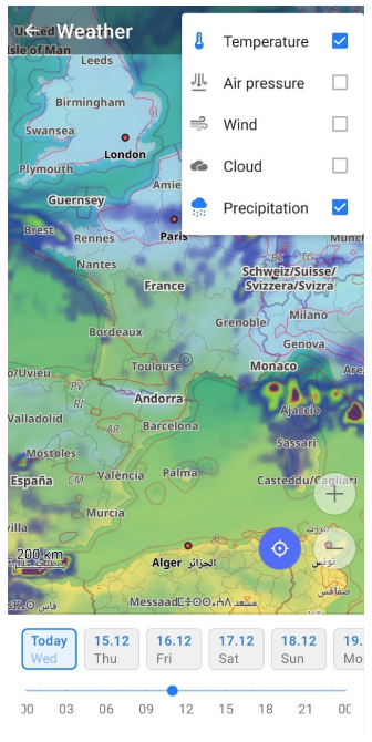 Combine Weather layers on Android
