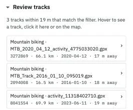 Tracks unter dem Klick
