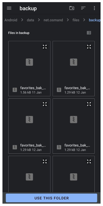 Automatische Favoritensicherung Android