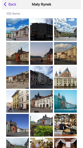 Online-Fotos Kontextmenü iOS