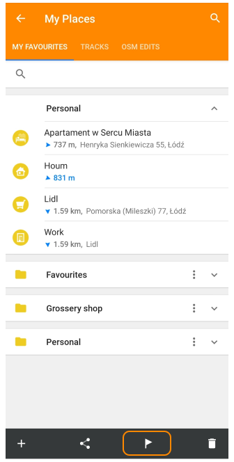 Favoriten zu Markern 1