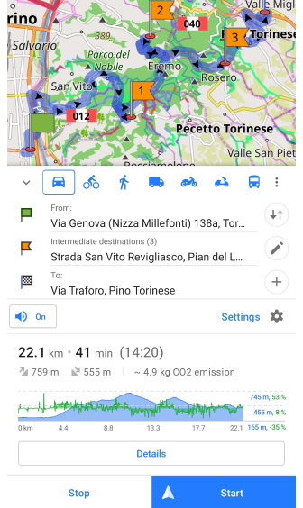 Navigation Zwischenziel Android 1