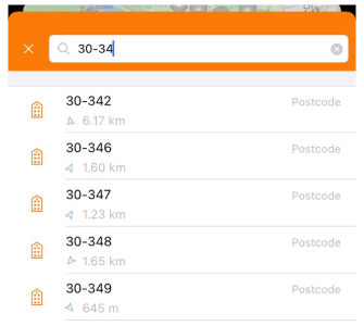 Postleitzahlsuche iOS