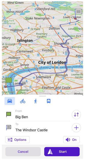 Navigation starten iOS