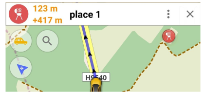 Annäherung an POIs/Favoriten Android