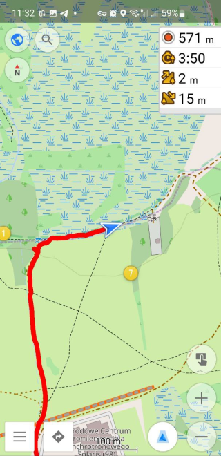 Aufgezeichnete Reise in Android
