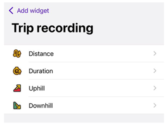 Añadiendo widget Distancia/Iniciar-Detener en iOS