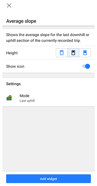 Pendiente promedio en Android