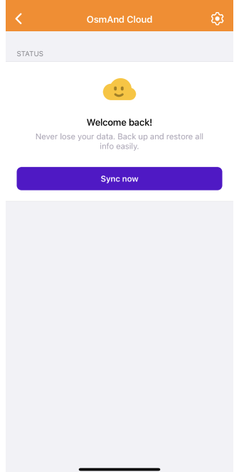 Iniciar sesión en OsmAnd Cloud