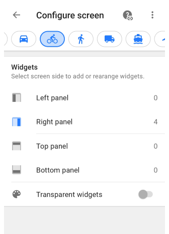 Menú Configurar pantalla