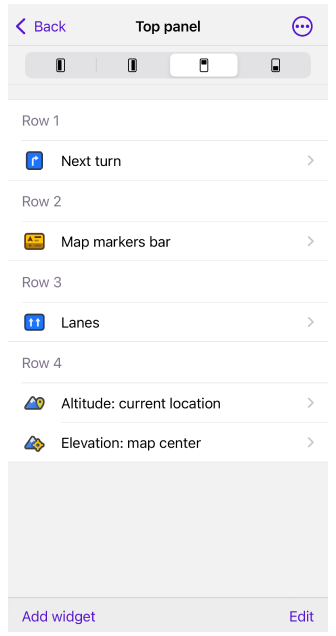 Menú Configurar pantalla