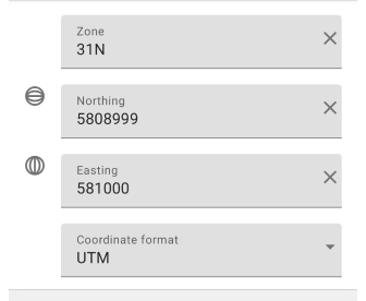 Búsqueda por Coordenadas Android