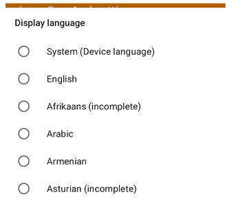 Ajustes Generales Idioma Android
