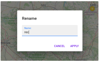 Menu du dossier de traces