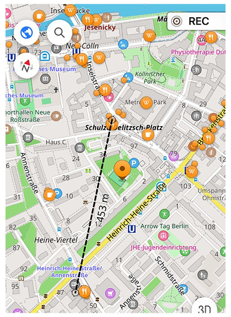 Distance par toucher iOS